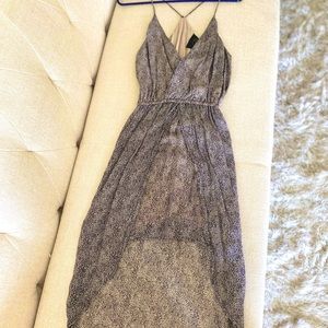 Blue Life Racer Back Dress XS Black/Cream Snakelike print.